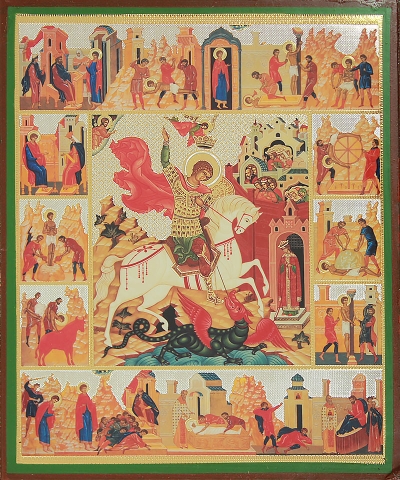 Religious icon: Holy Great Martyr George the Winner 
