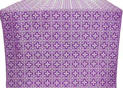 Zeon silk (rayon brocade) (violet/silver)