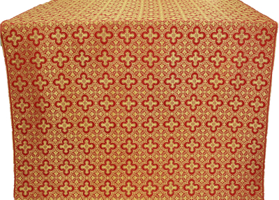Zeon silk (rayon brocade) (red/gold)
