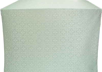 Zeon silk (rayon brocade) (white/silver)