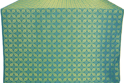 Angel Wings silk (rayon brocade) (blue/gold)