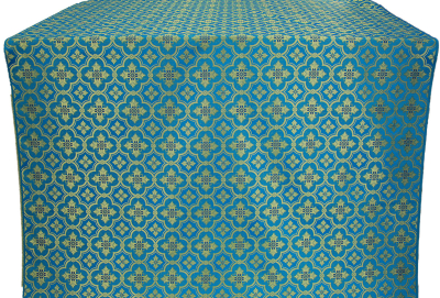 Kefalonia silk (rayon brocade) (blue/gold)