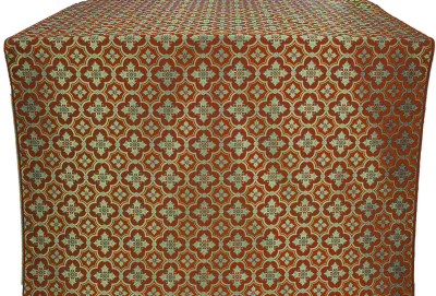 Kefalonia silk (rayon brocade) (claret/gold)