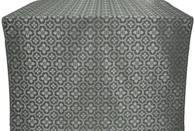 Kefalonia silk (rayon brocade) (black/silver)