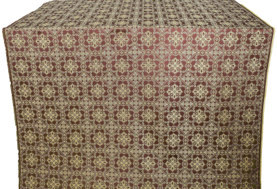 Otrada silk (rayon brocade) (claret/gold)