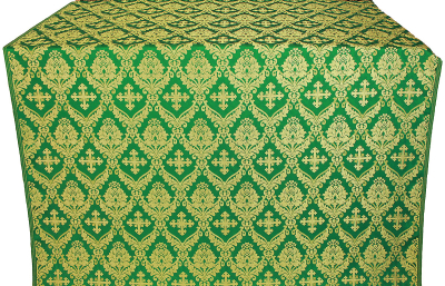Muse silk (rayon brocade) (green/gold)