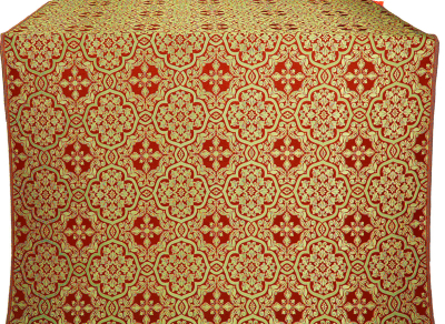 Blagovest silk (rayon brocade) (red/gold)