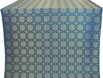 Polotsk Posad metallic brocade (blue/gold)