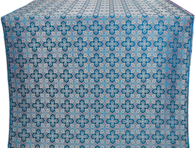 Polotsk Posad metallic brocade (blue/silver)