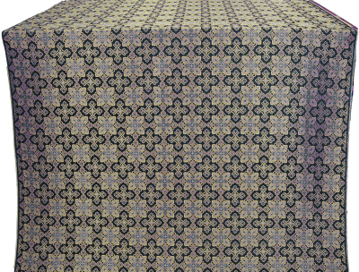 Polotsk Posad silk (rayon brocade) (black/gold)