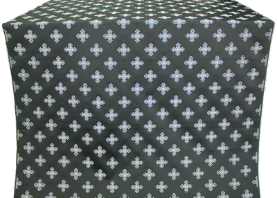Sarov silk (rayon brocade) (black/silver)
