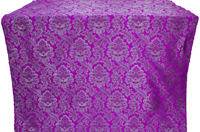 Eden silk (rayon brocade) (violet/silver)