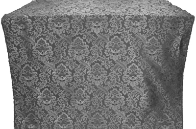 Eden silk (rayon brocade) (black/silver)