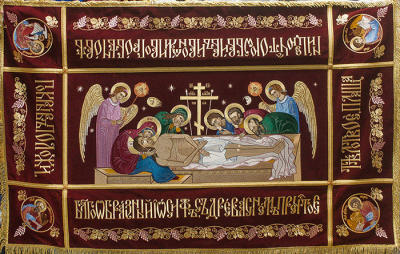 Embroidered shroud of Christ - S81