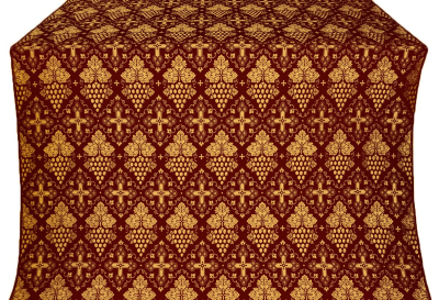 Vine rayon brocade (claret/gold) 