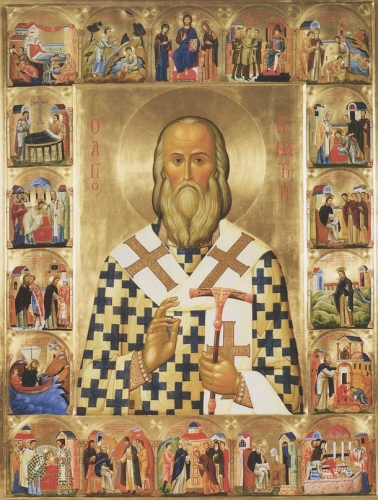 Byzantine icon: Holy Hierarch St. Ignatius of Caucases - V