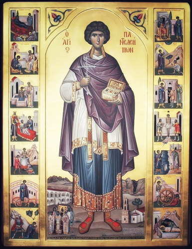 Byzantine icon: Holy Great Martyr Pantheleimon - V