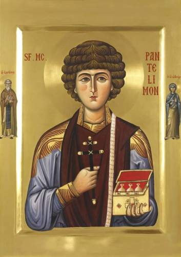 Icon: Holy Great Martyr Pantheleimon - V2