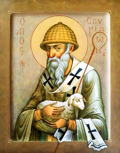 Icon: Holy Hierarch St. Spyridon of Tremethius - V5
