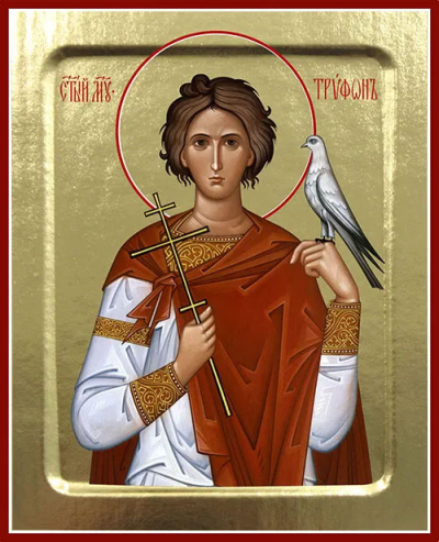Icon: Holy Martyr Tryphon - Z (5.1''x6.3'' (13x16 cm))