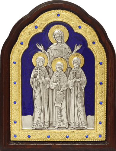 Icon - Holy Martyrs Faith, Hope and Love and their Holy mother Wisdom - A177-7