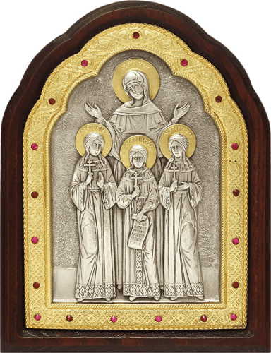 Icon - Holy Martyrs Faith, Hope and Love and their Holy mother Wisdom - A177-6
