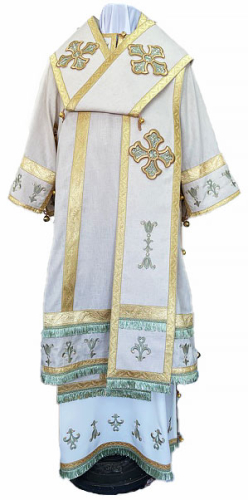 Bishop embroidered vestment set Linen