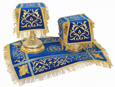Chalice covers (veils) Wattled (blue)