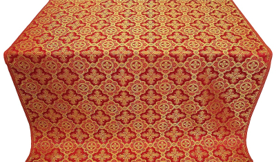 Old-Greek silk (rayon brocade) (red/gold) 1.0 m 
