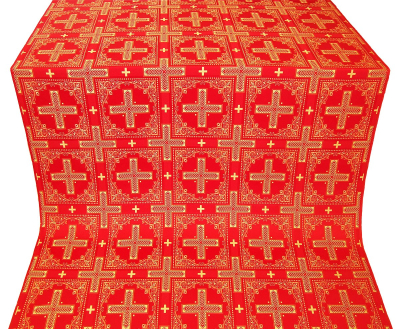 Iveron silk (rayon brocade) (red/gold) 1.9 m