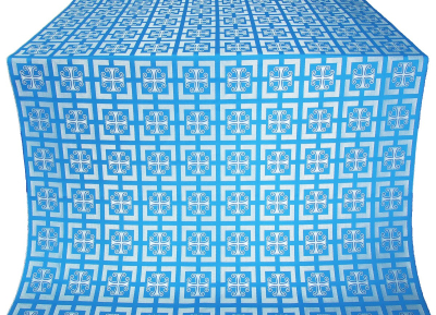 Cappadocia silk (rayon brocade) (blue/silver) 1.2 m