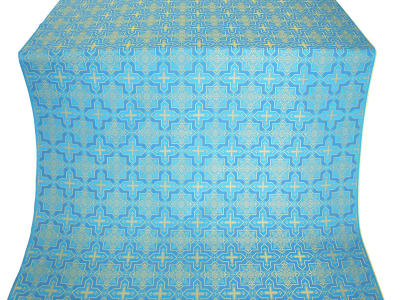 Custodian silk (rayon brocade) (blue/gold) 1.5 m