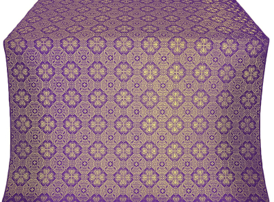 Pavlov Pokrov silk (rayon brocade) (violet/gold) 1.2 m