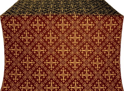 Soloun silk (rayon brocade) (claret/gold) 1.2 m