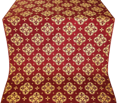 Kostroma silk (rayon brocade) (claret/gold) 1.0 m