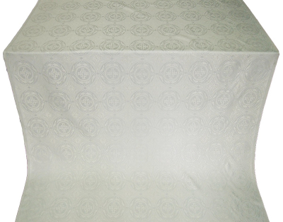 Corinth silk (rayon brocade) (white/silver) 1.6 m