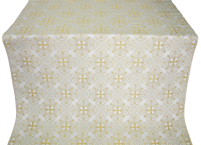 Alania silk (rayon brocade) (white/gold) 1.2 m