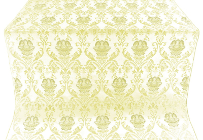 Rose metallic brocade (white/gold) 1.2 m