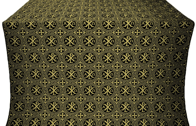 Alpha-and-Omega metallic brocade (black/gold) 1.0 m