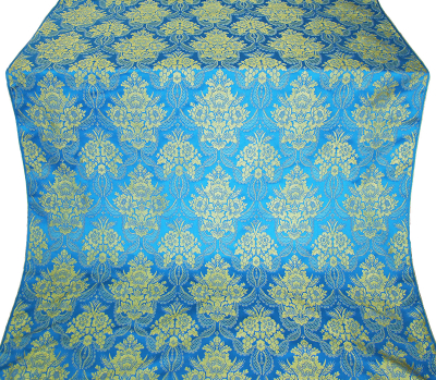 Pavlov Bouquet metallic brocade (blue/gold) 1.3 m