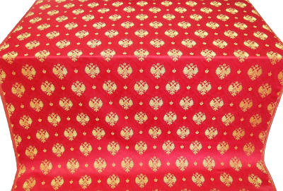 Russian Eagle metallic brocade (red/gold) 1.1 m