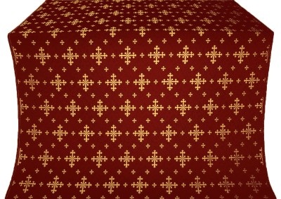 Belozersk metallic brocade (claret/gold) 1.3 m
