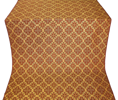 Kazan' metallic brocade (claret/gold) 1.7 m