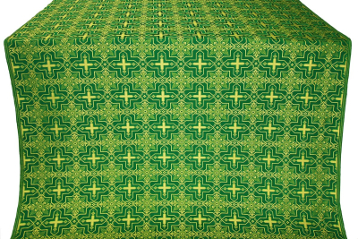 Custodian metallic brocade (green/gold) 1.9 m