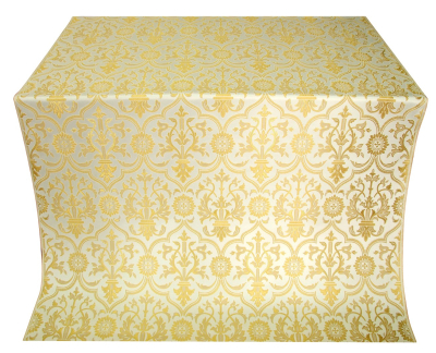 Prestol metallic brocade (white/gold) 1.9 m