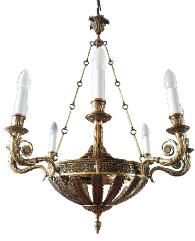 Single-level church chandelier - 14 (8 lights)