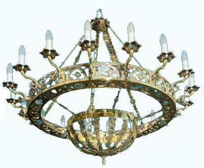 Single-level church khoros - Izborsk (18 lights)