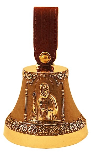 Souvenir bells: Bell with icon of St. Seraphim of Sarov - Istok Church