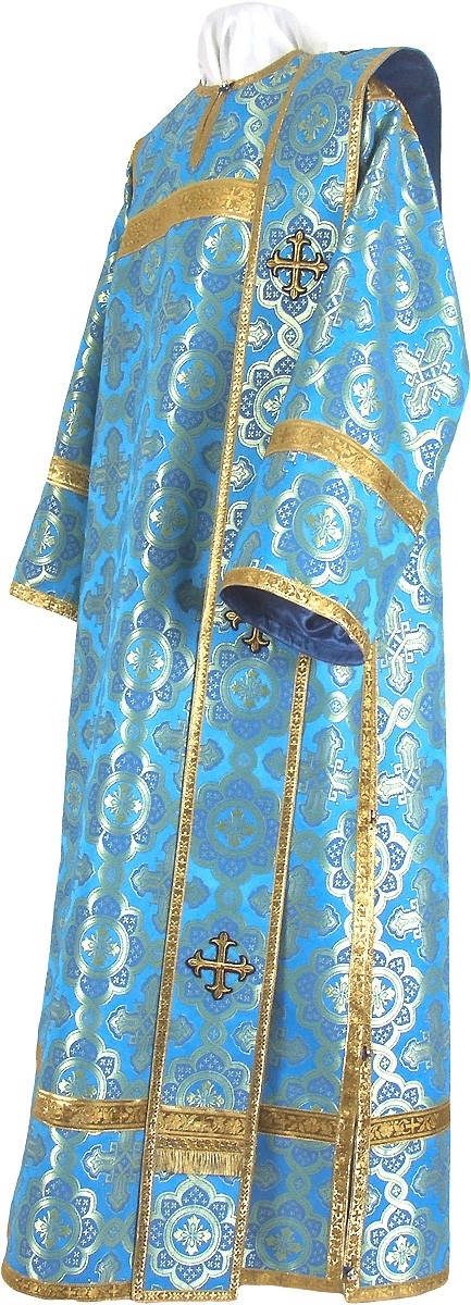 Deacon vestments - metallic brocade BG2 (blue-gold) - Istok Church ...