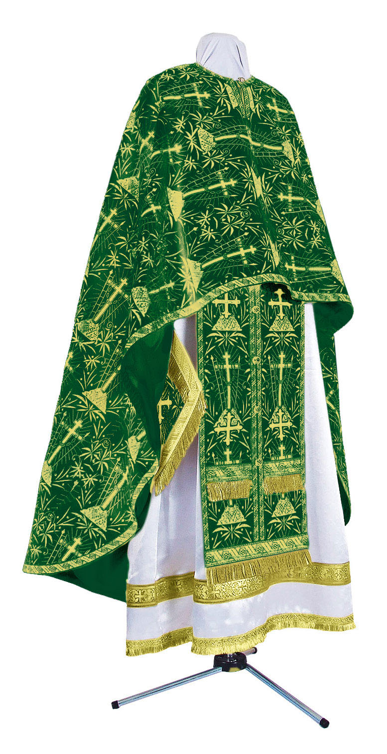 Greek Priest vestment metallic brocade BG2 (greengold) Istok